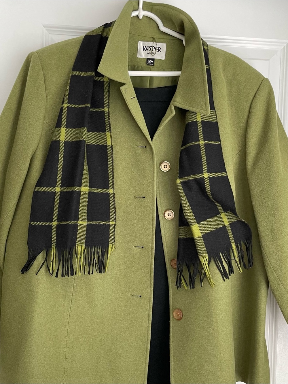Vintage Kasper 3-Piece Woman’s Suit Jacket, Skirt, and Scarf.